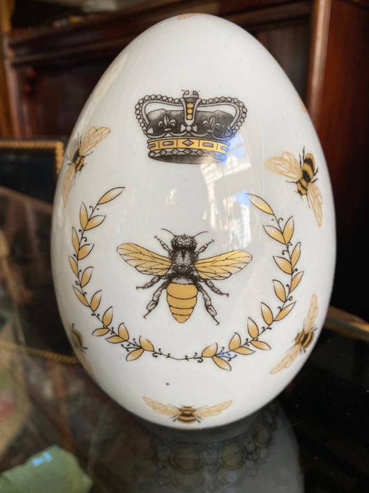 Medium ceramic bee egg