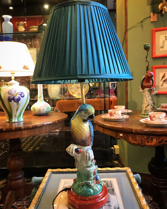 Lampe avec perroquet h 60 cm