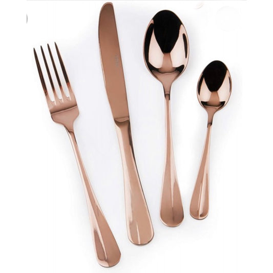 24 rose gold cutlery set for 6