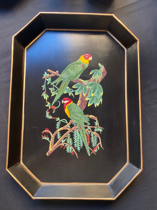 Black parrot tray