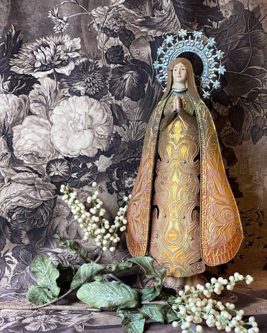 Madonna in decorated tin