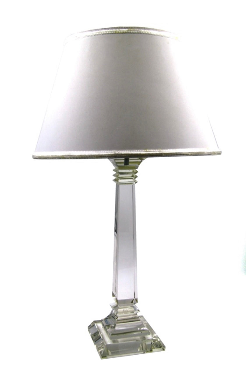 Lampe en cristal avec abat-jour