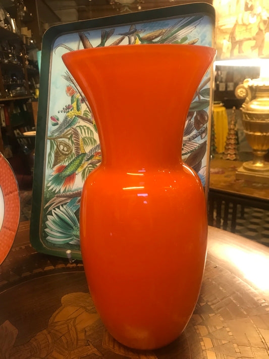 Orange Murano vase 31 cm