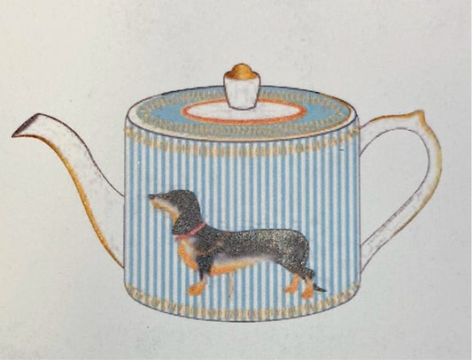Small dachshund teapot