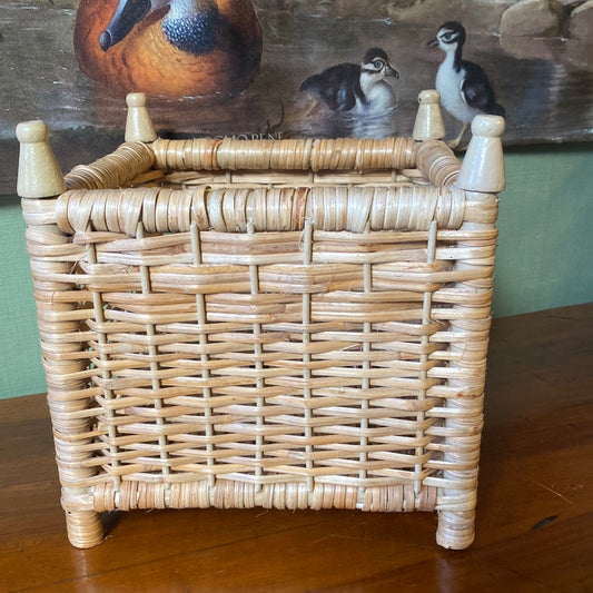 Grande jardinière en osier