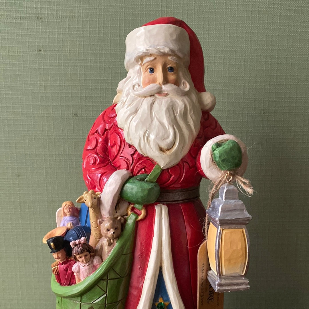 Babbo Natale Jim Shore con lanterna e regali