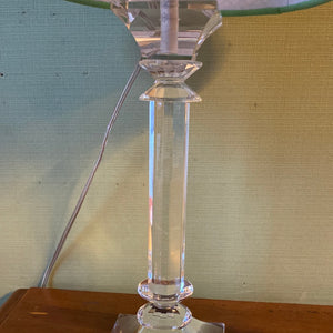 Lampada in cristallo con paralume Ikat