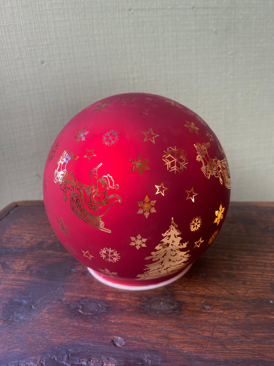 Sfera  piccola illuminabile rossa