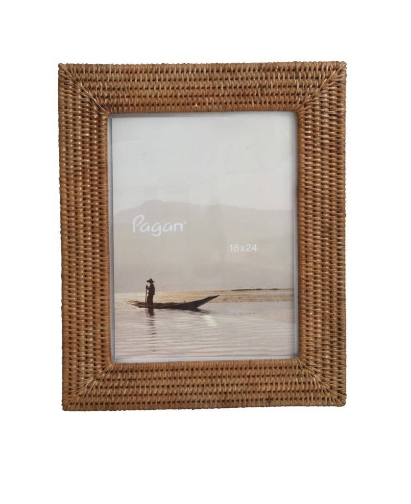 Large rattan photo holder