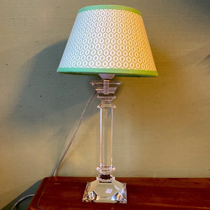 Lampada in cristallo con paralume Ikat