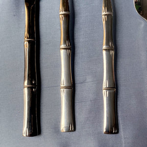 Bamboo model steel cutlery set