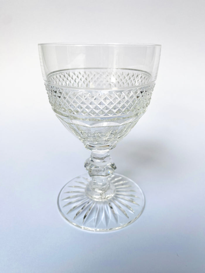Set of 2 Orly Saint Louis crystal wine glasses