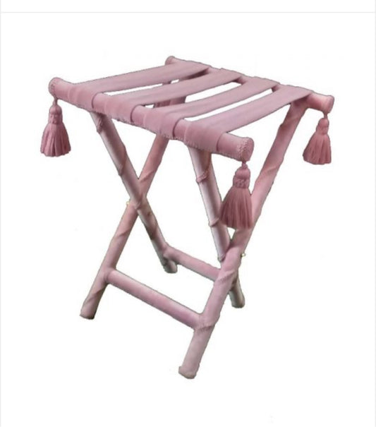 Pink velvet tray holder