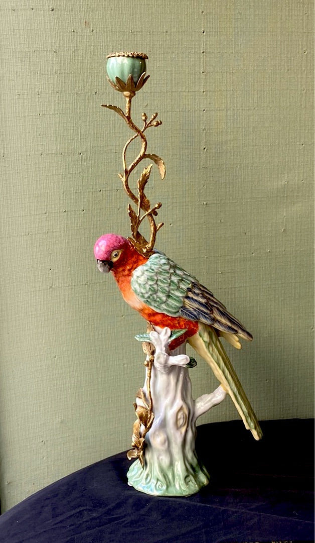 Parrot candlestick