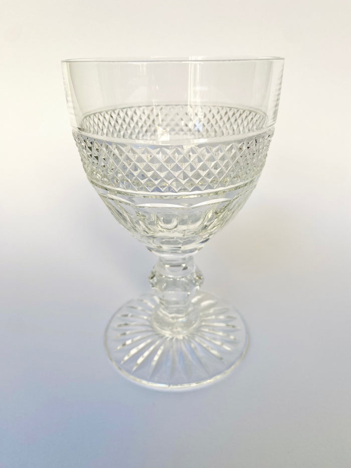 Set of 2 water glasses, Orly Saint Louis model, crystal