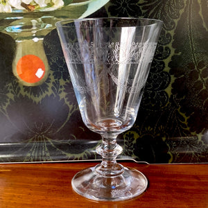 Six verres à eau pantographiés