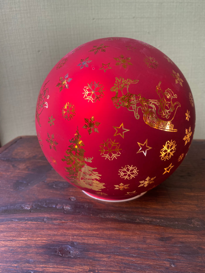 Sphère rouge éclairable moyenne