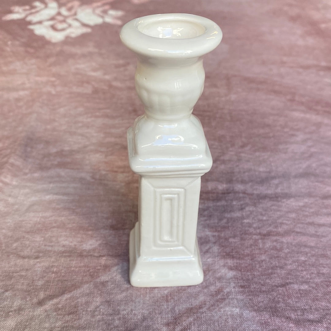 Pillar with vase for centerpiece composition