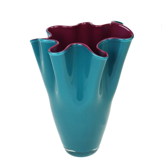 Two-tone handkerchief vase